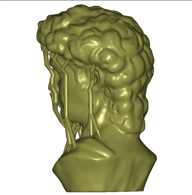 3D     3D-   STL David Head