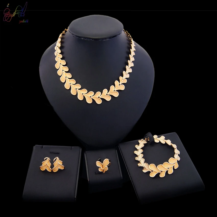 Yulaili Jewelry-это Ювелирный Комплект из африканского жемчуга с золотыми ювелирными