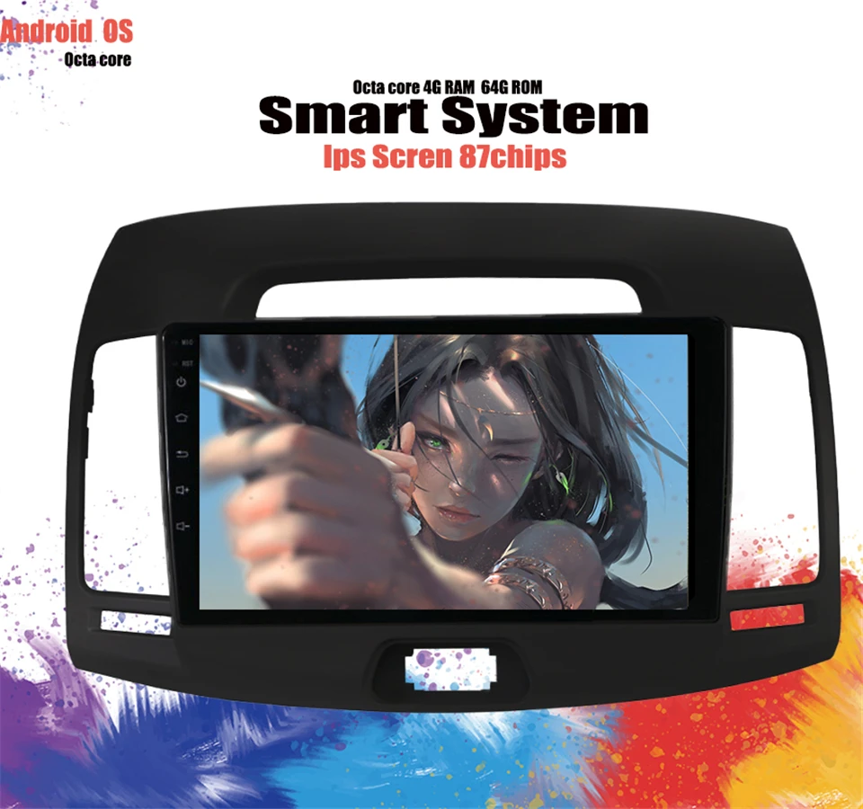Автомобильный DVD-плеер 9 дюймов 8 ядер Android 10 0 ROM 128G gps-навигация Радио для Hyundai Elantra
