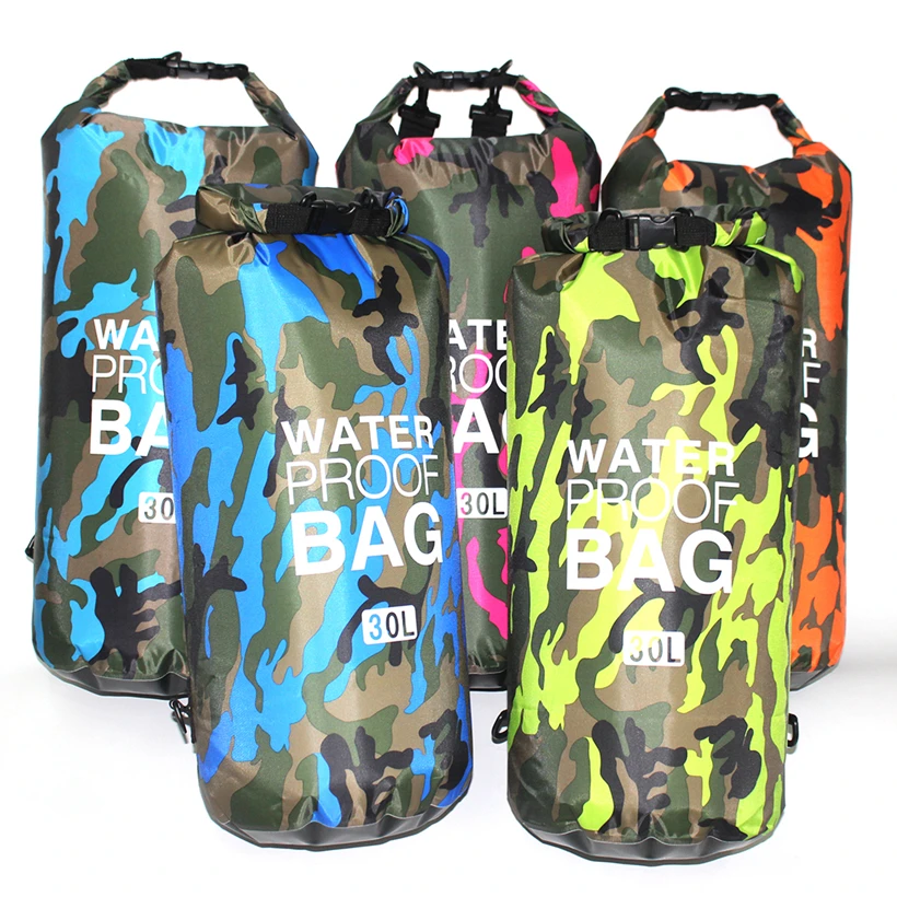 Camouflage Outdoor Dry Bag Waterproof Storage Rafting Diving Sack Swimming for River Trekking Camping | Спорт и развлечения