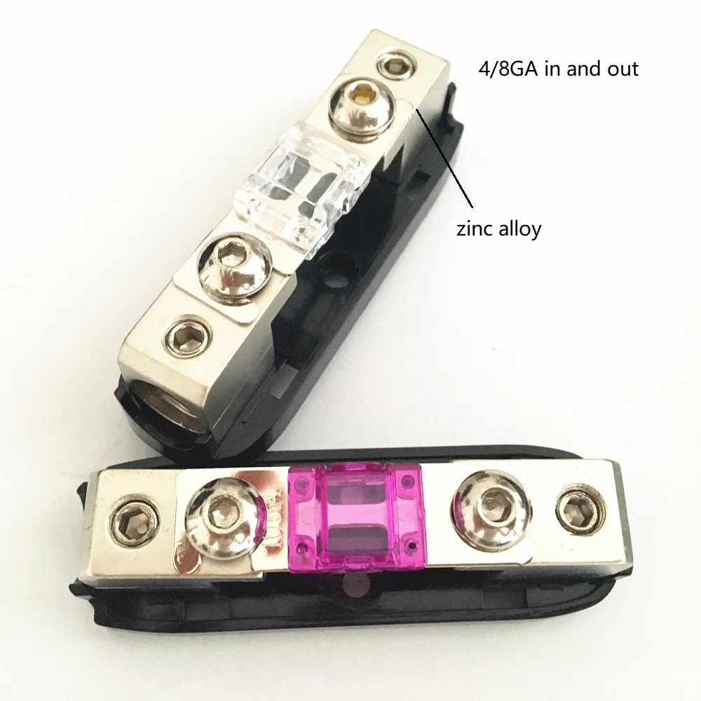 5 шт./лот автомобильный держатель предохранителя из цинкового сплава 4AWG 8AWG Mini ANL