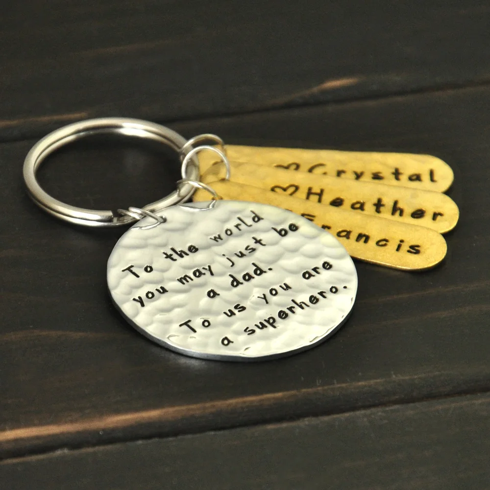 Персонализированные брелки для папы пользовательские именные