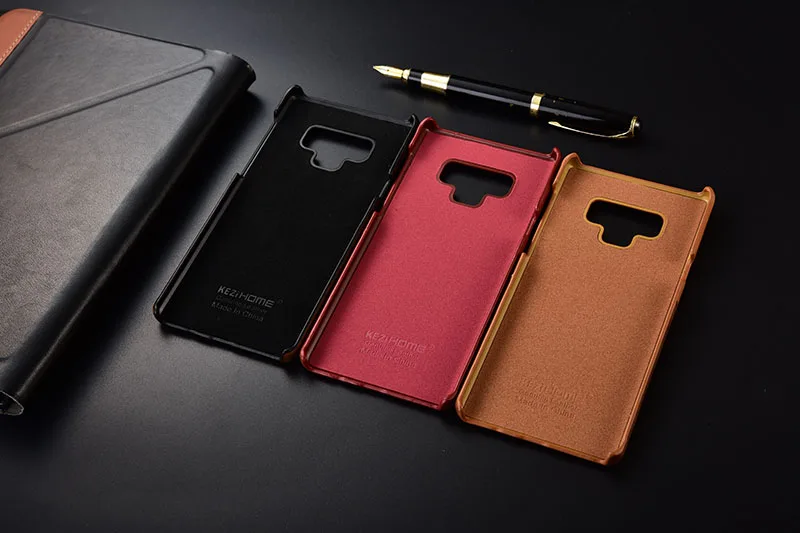 Чехол для samsung Galaxy Note 9 KEZiHOME, два цвета, натуральная кожа, твердая задняя крышка для samsung Note9, с карманом для карт