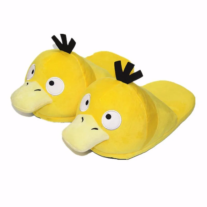 Мультяшные карманные животные Psyduck Snorlax Gengar Mudkip Мягкие плюшевые тапочки взрослые женские мужские зимние домашние тапочки TFA1582