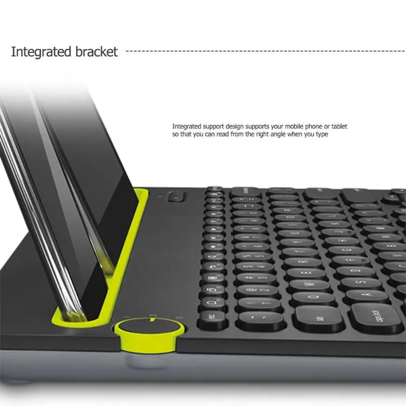 Logitech K480 Bluetooth мульти-устройство Портативный клавиатура с чехол для телефона с держателем для карт для Windows Mac OS iOS Android смартфон/планшет
