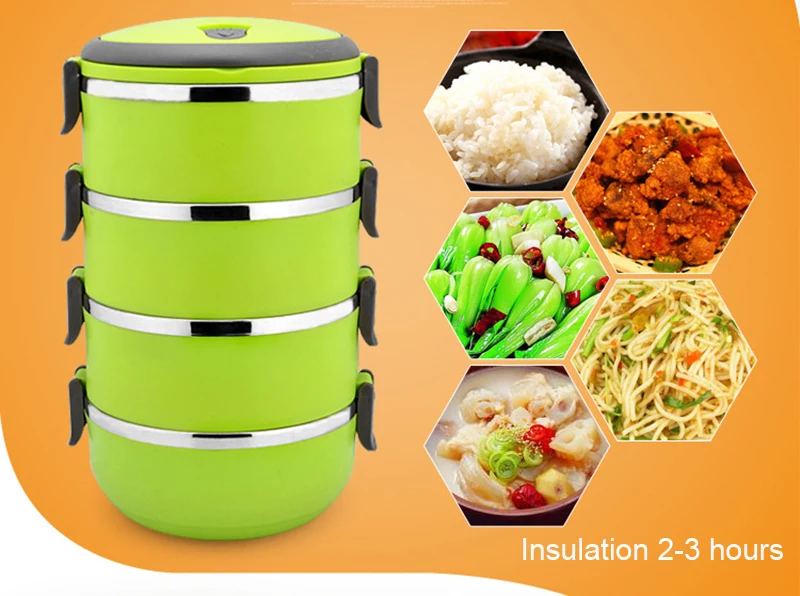 Многофункциональный 1/2/3/4 Слои Нержавеющая сталь Bento Коробки для обедов, изоляция, Еда контейнеры бенто ланч бокс коробка для завтрака Пикник Коробки Кухня