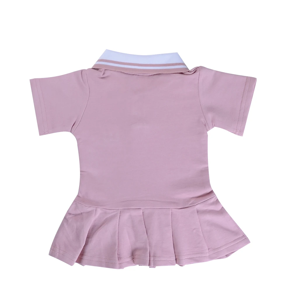 Одежда для маленьких девочек 2 цвета однотонные платья с принтом собаки и рюшами