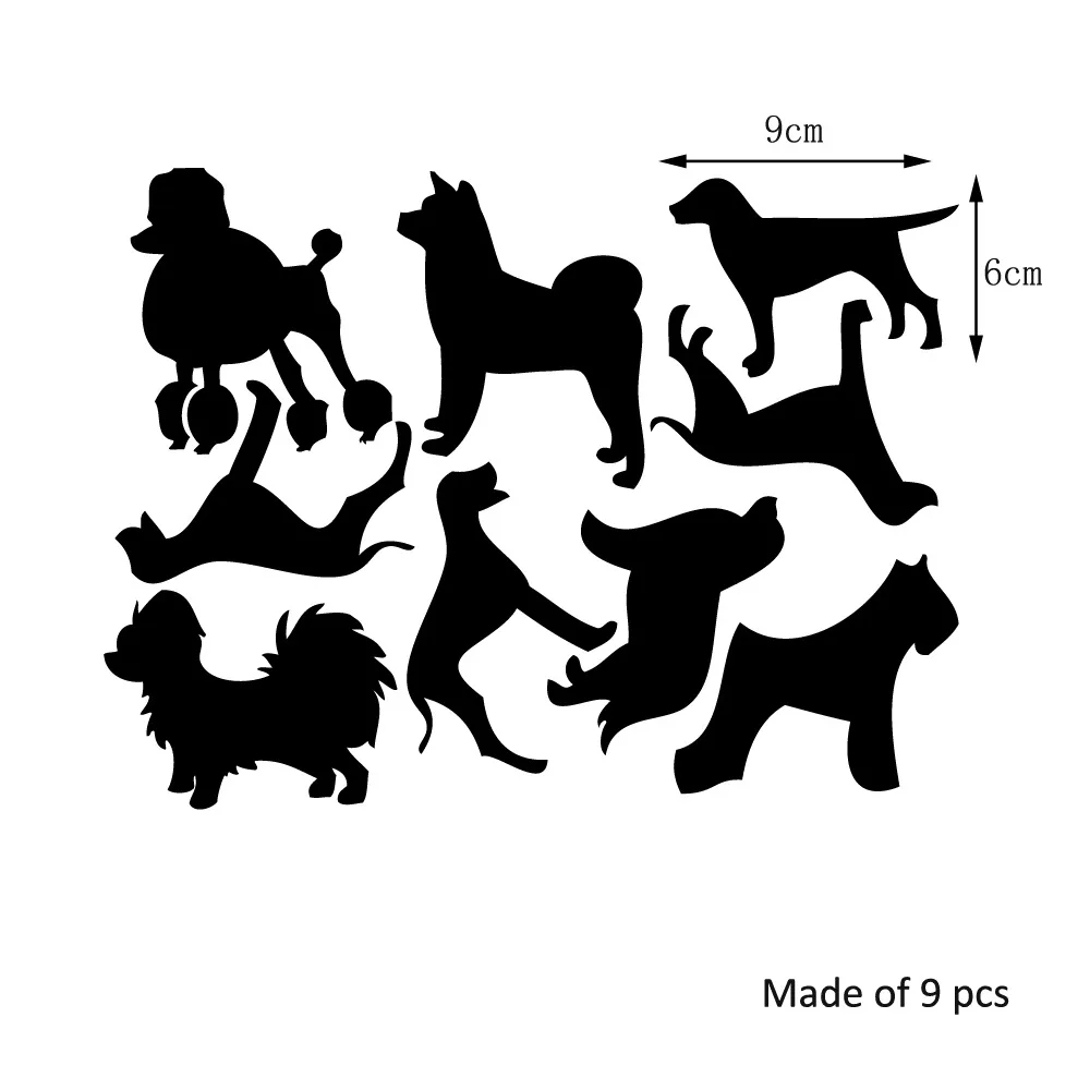 Funlife Children 's room decoration wall stickers environmental protection three - dimensional cartoon puppies mirror paste MM00 | Дом и