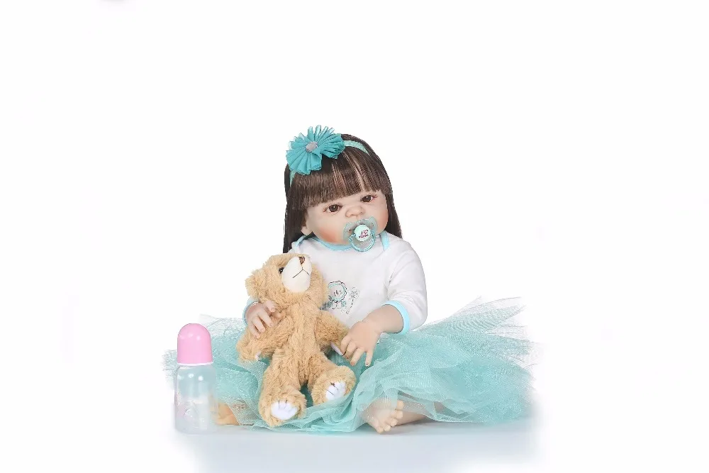 NPK New Born Baby Girl Doll Toy 23'' Realistic Reborn Dolls Silicone Vinyl Full Body Alive bebe Boneca Reborns | Игрушки и хобби