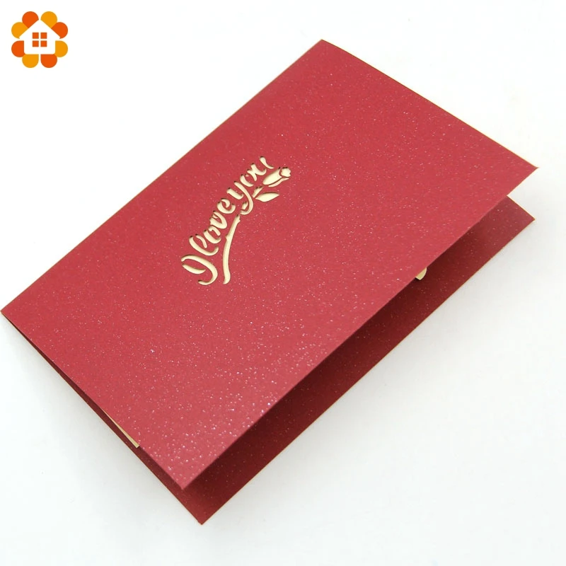 3D всплывающая открытка подарок на день Святого Валентина любовь в руке сердце