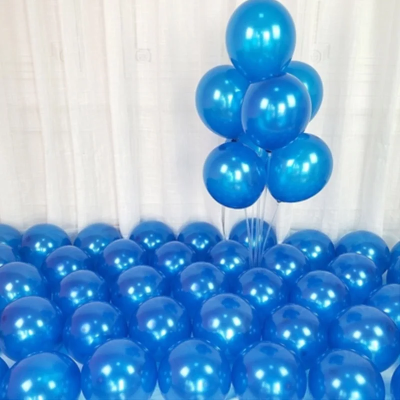 Blue 20/50 шт. 10 дюймов жемчужные латексные шарики для свадебного украшения праздника гелиевые шары Беби Шауэр детский игрушки шарики ко дню рождения - Цвет: Blue