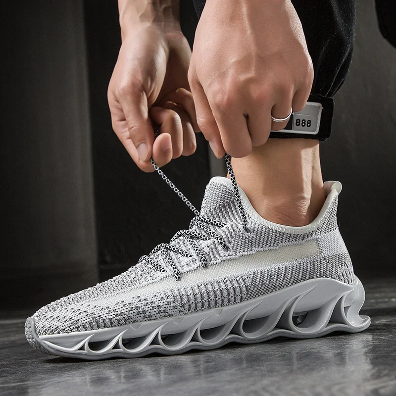 Men Fashion Spring Blade Shoes Outdoor Sport For Male Sneakers Breathable Running Casual Mesh Sneaker Walking | Обувь