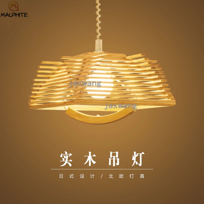 Скандинавская деревянная птичья клетка Led подвесные светильники Livinging освещение