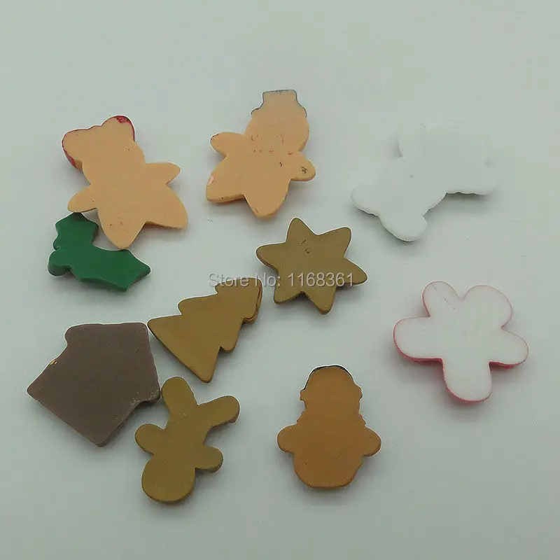 5 шт./лот смоляная плоская задняя Рождественская елка имбирный человечек дом