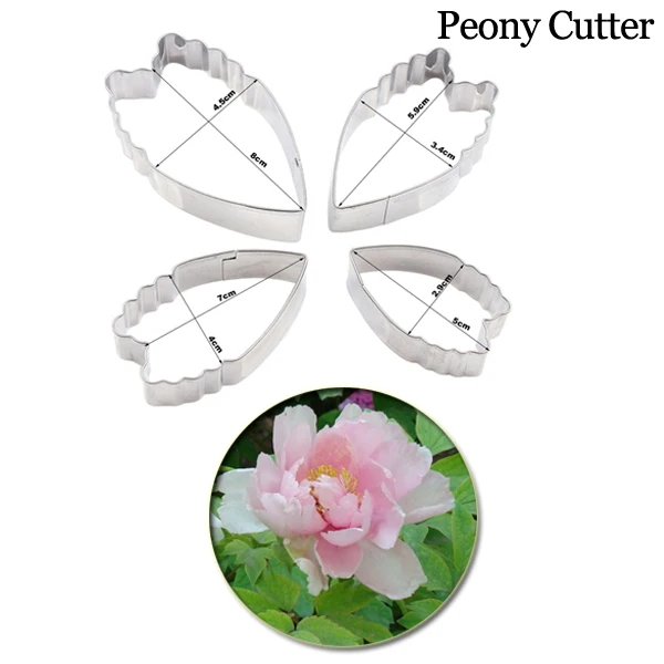 силиконовая форма пион пресс Veiners резак коллекция Плесень Большой помадка торт 3D