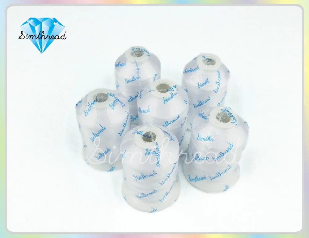 Шпульки с нитью для вышивки Simthread 75D/2 полиэфирная предварительно обмотанная по 1500