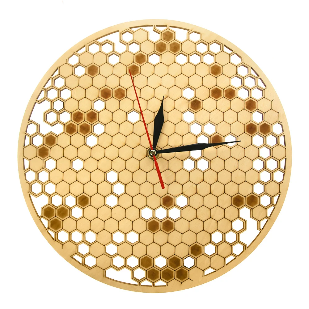 Honey comb оригинальные настенные часы кухня деревенский Висячие reloj сравнению деревянный знак Декор медовые пчелы современный дизайн геометрический saat