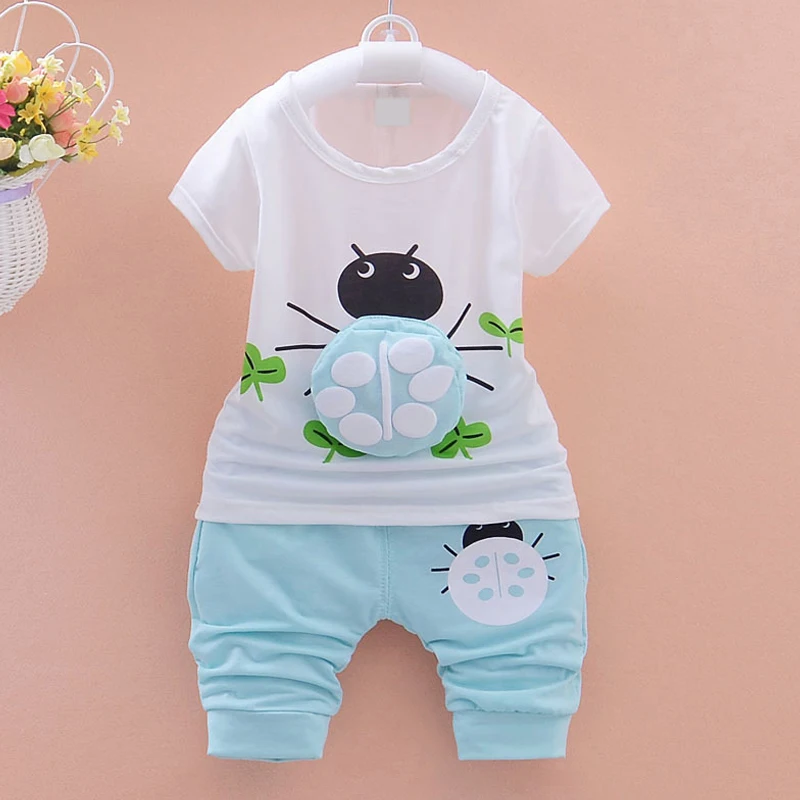 Одежда для маленьких мальчиков комплект летней одежды с короткими рукавами