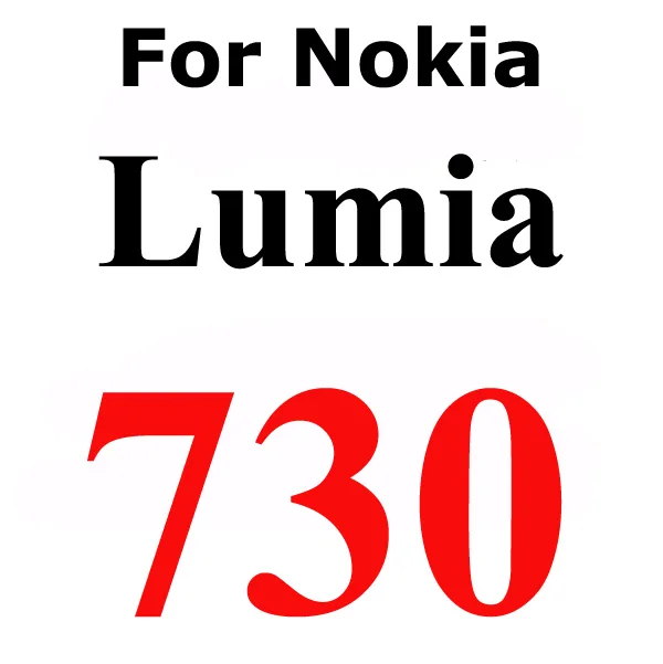 For Lumia 730 GerTong закаленное Стекло чехол с подставкой и отделениями для карт для Nokia Lumia 530 532 535 540 550 630 640 XL 650 730 820 830 920 950 1020 1320 1520 крышка защитная пленка - Цвет: For Lumia 730