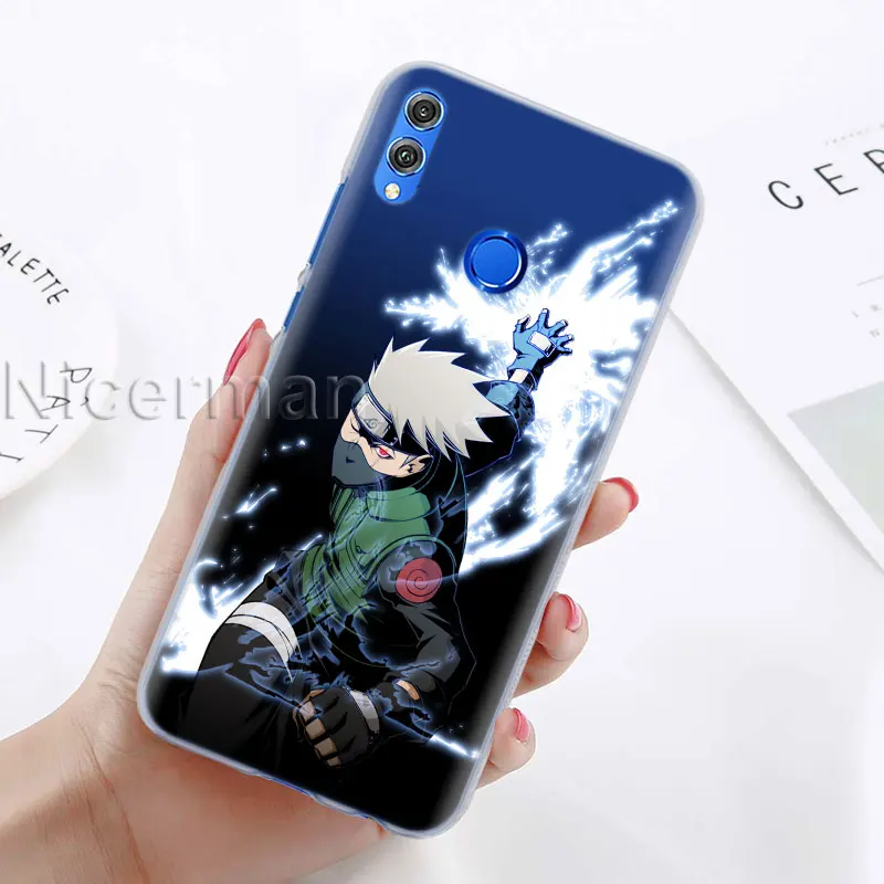 Чехол для телефона для Honor Y9 Y7 Y5 Y6 Y9 Honor 10 20 Lite 8X 8A Play прозрачный Чехол аниме Наруто Хатаке Какаши