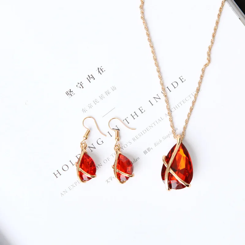 Панк 2020 Новое модное ожерелье в форме капли воды/хрустальное свадебное для