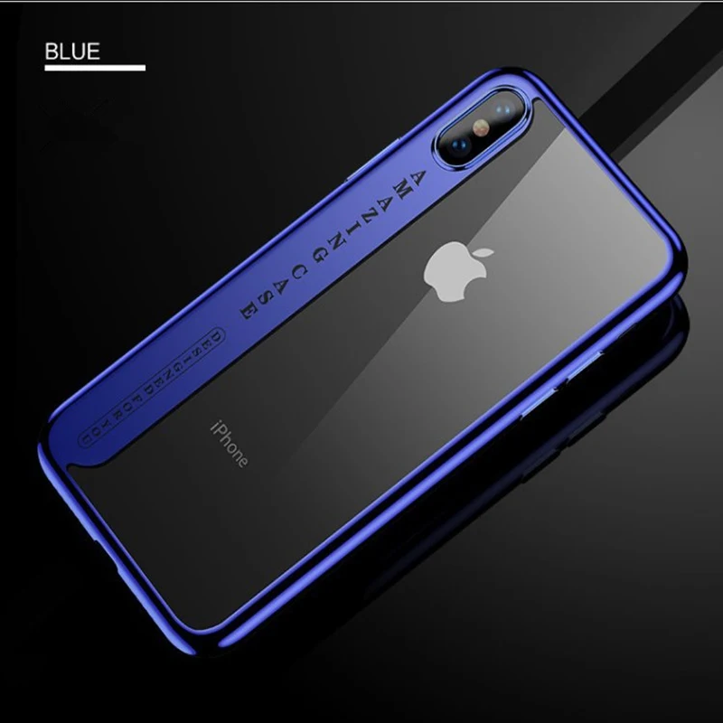 Ультратонкий Мягкий чехол из ТПУ с покрытием для iPhone X XS XR XMAX Прозрачная