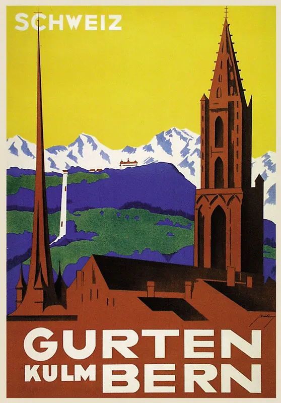 Switzerland Berne Tourism Posters Niesen Bahn Classic Wall Stickers Canvas Painting Vintage Poster Home Bar Decor Gift | Дом и сад