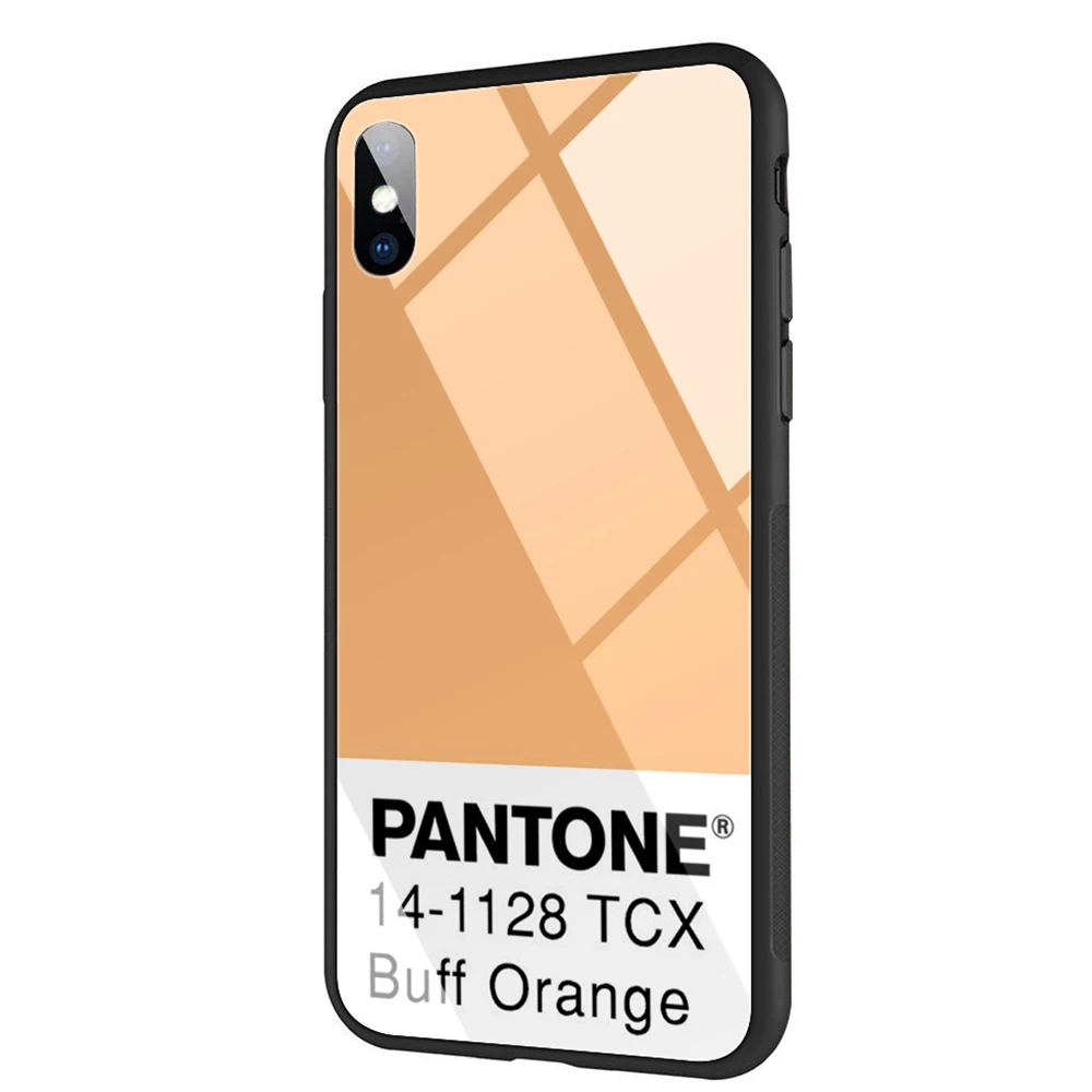 TG7 Lavaza Caliente Pantone Tempered glass TPU Case for iPhone XS Max XR X 8 7 6 6S Plus 5 5S SE - Color: TG7