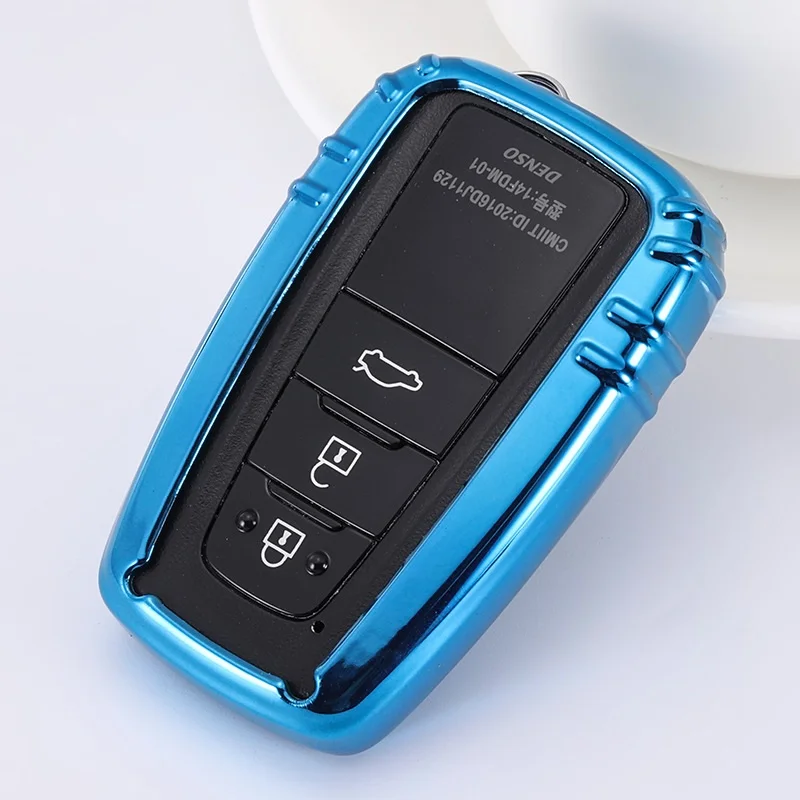 Мягкие TPU ключа автомобиля Обложка держатель карман для Toyota Camry Corolla C-HR CHR Прадо Prius RAV4 ключ защиты