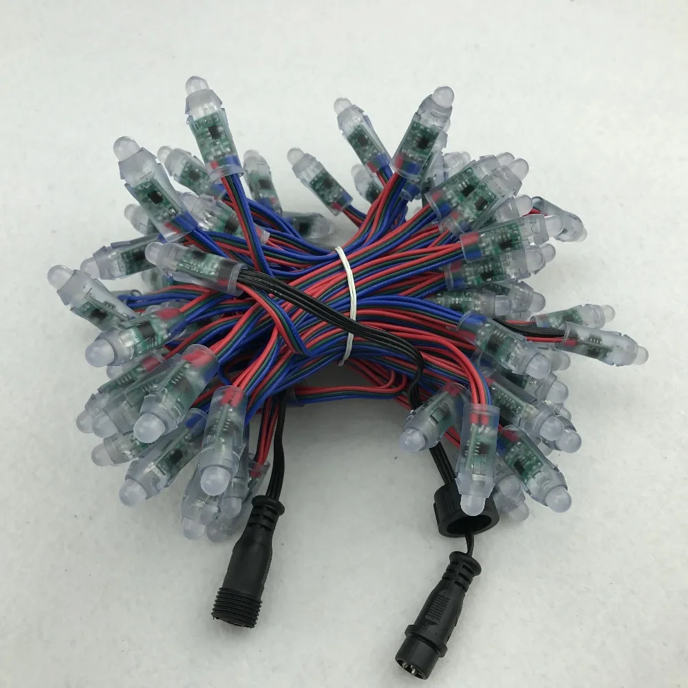 100 шт./компл. DC12V адресуемый 12 мм WS2811 Светодиодный умный пиксельный узел RGB