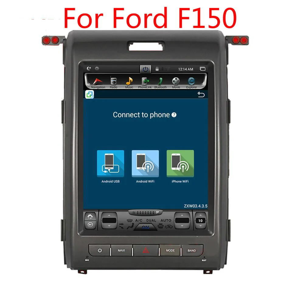 Wekeao Тесла Стиль 12 1 &quotАвто AM/FM стерео радио Android 6 0 DVD мультимедиа плеер для Ford F150