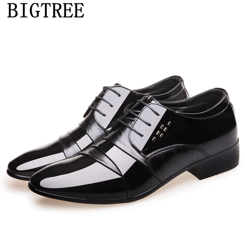 Mens Oxford Dress Shoes Patent Leather For Men Coiffeur Wedding Formal Luxury Brand Zapatos Italianos Vestir | Обувь