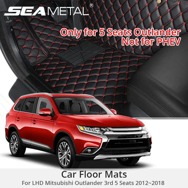 Для LHD Mitsubishi Outlander 5 мест 2018 2017 2016 автомобильные коврики на заказ для салона