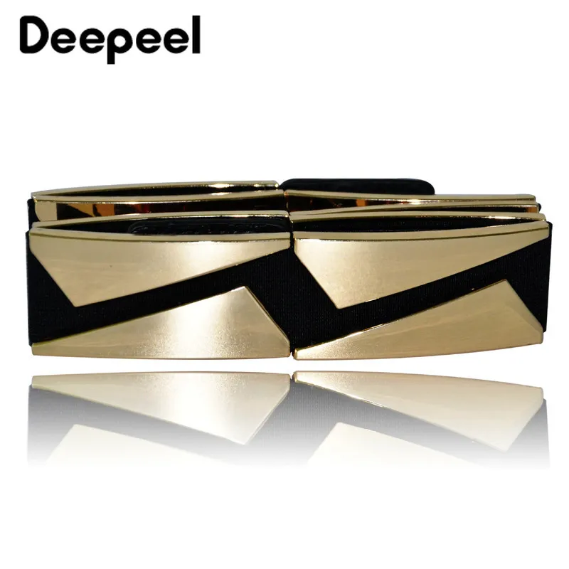 Deepeel 1 шт. 4X100 см модные женские широкие пояса металлическая эластичная лента широкий пояс эластичные пояса пальто аксессуары для юбки CB028