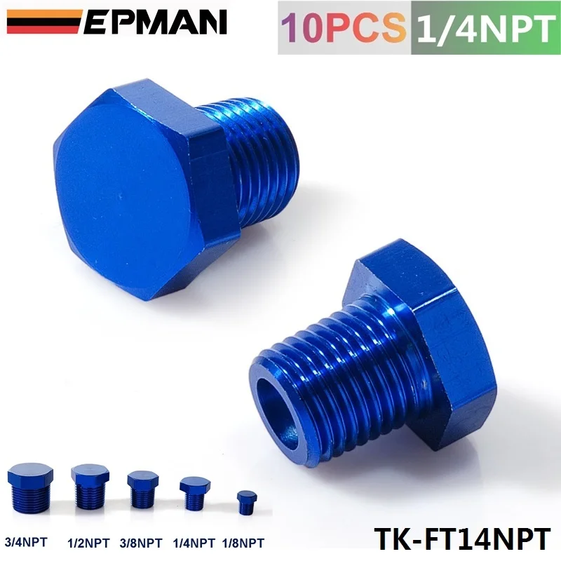 1/4 &quotNPT алюминиевая Шестигранная головка мужской порт адаптер синий цвет|Подача
