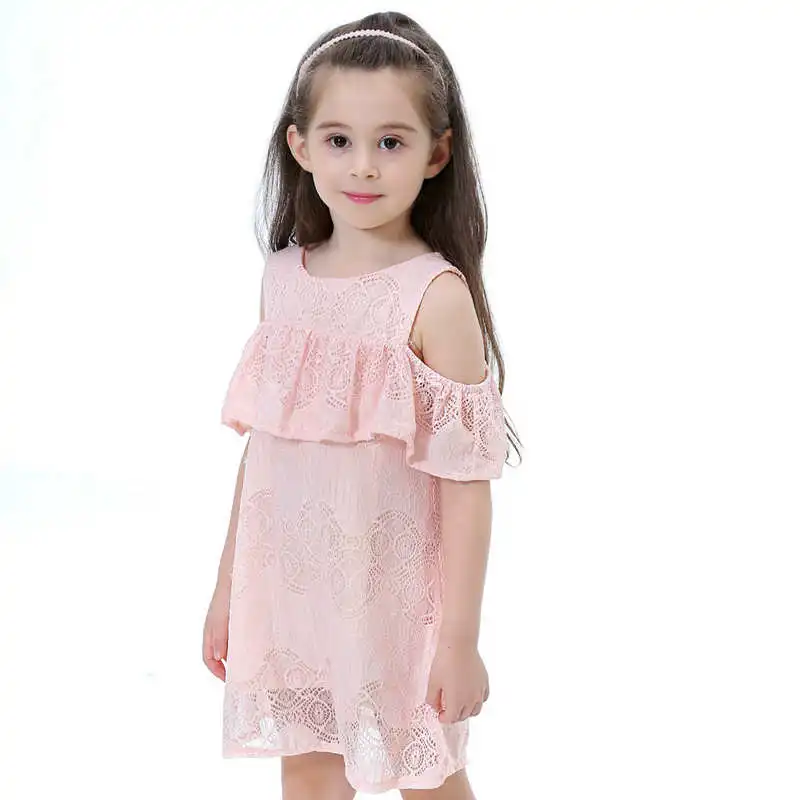 Хлопковые платья для маленьких девочек 2019 г. летняя детская кружевная одежда