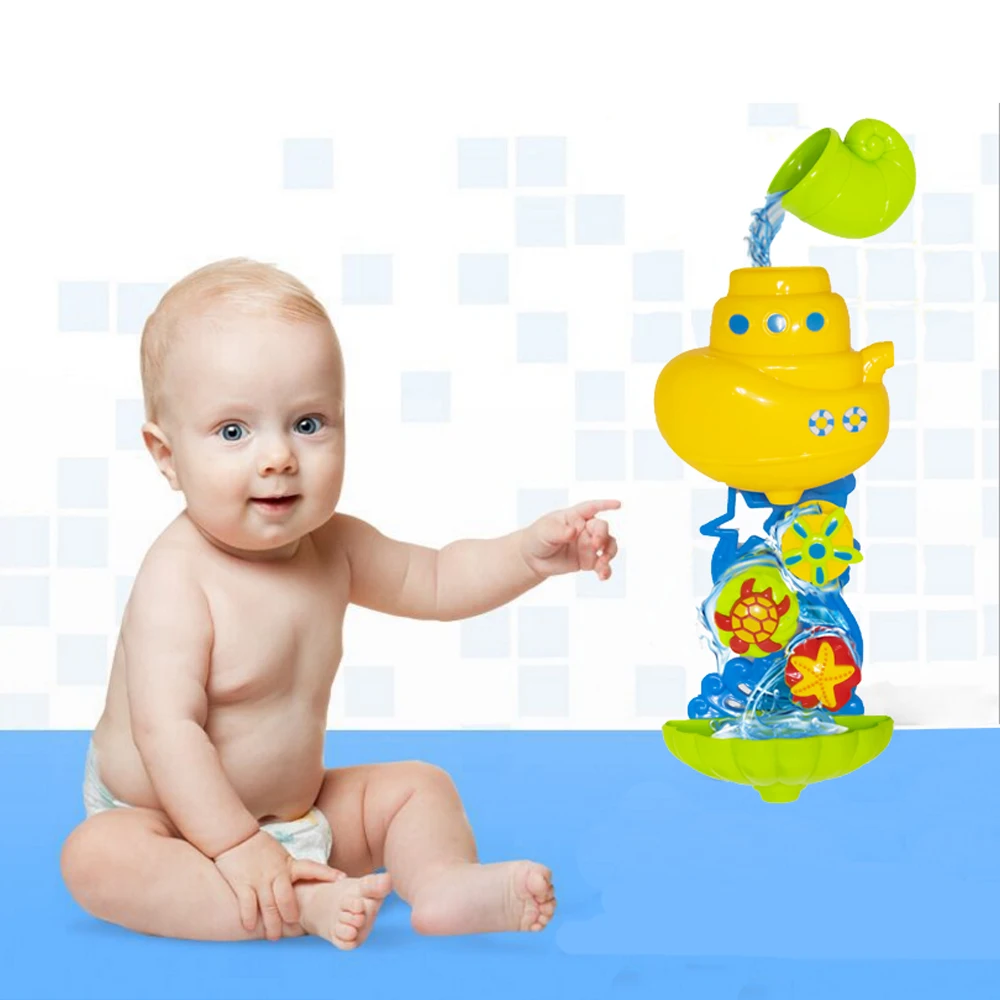 WISHTIME Baby водопад игрушка для ванной водяная станция два присоски ванна забавная