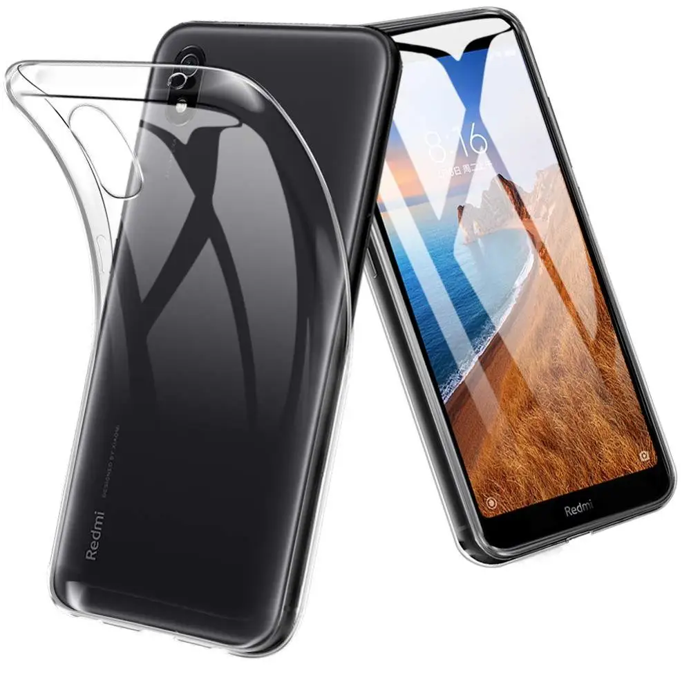 Redmi 7 ультра тонкая прозрачная мягкая термополиуретановая крышка-чехол для Xiaomi 7A 5