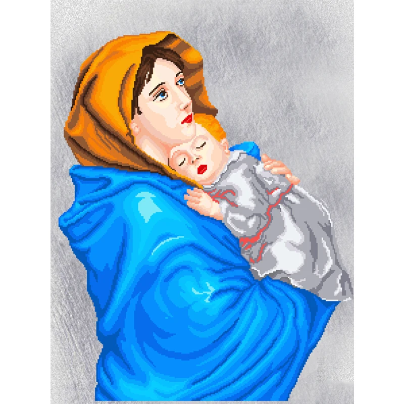 &quotМать и дитя&quot Мозаика PaintingDIY 5D алмазов картина вышивки крестом полный круглый