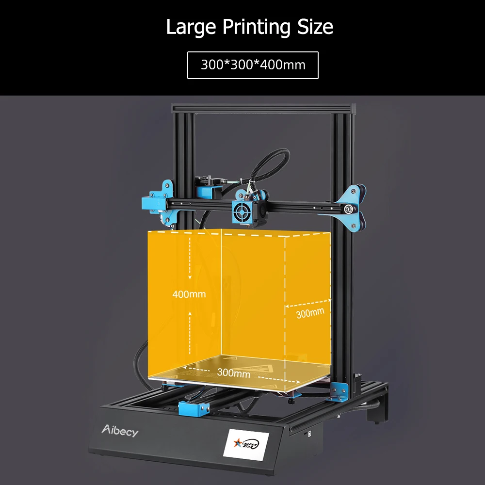 M18 Pro настольный 3d принтер DIY Kit 300*300*400 мм размер печати Автоматическая вспомогательная выравнивание, печать на 3,5 дюймов сенсорный экран