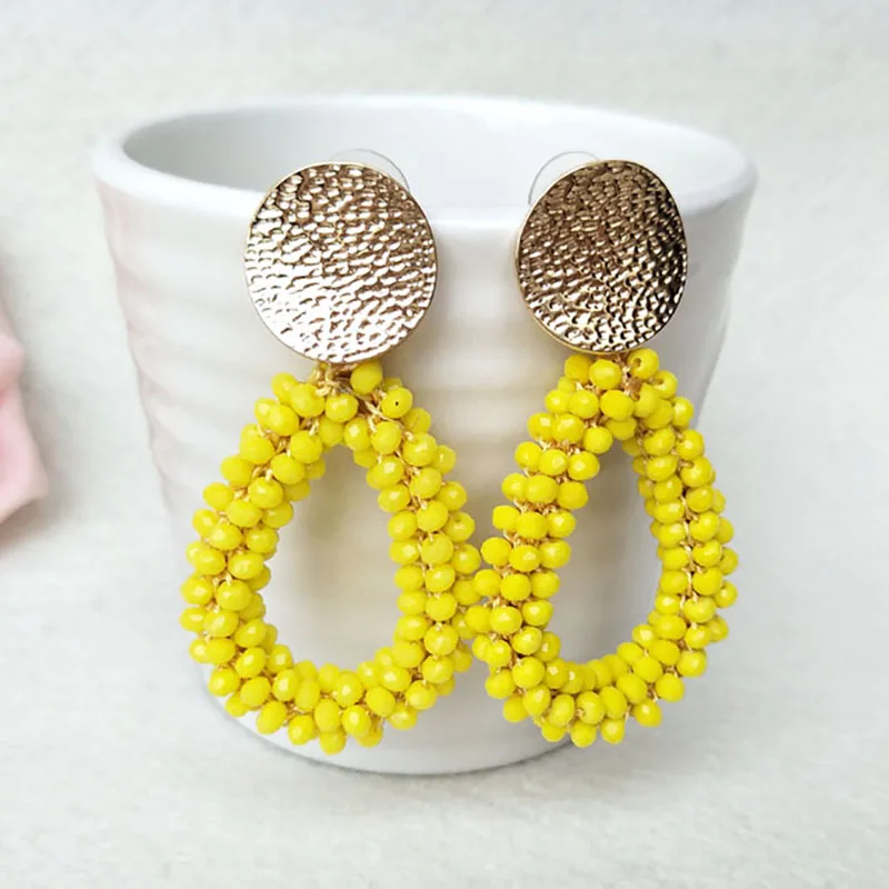 1 пара новые большие овальные серьги подвески с кристаллами|Серьги-подвески| |