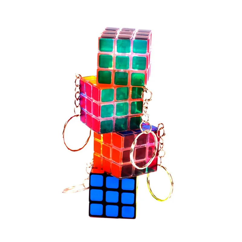 3x3x3 Мини карманный брелок Кубик Рубика кулон головоломка на скорость волшебный куб светится в темноте головоломка рюкзак для игрушек автомобильный декор кулон