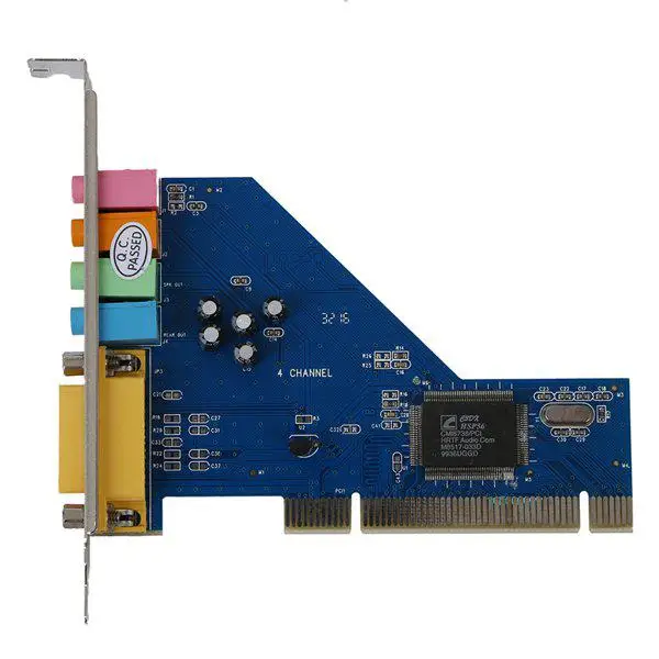 Лидер продаж 4-канальная 8738 микросхема 3D аудио стерео Pci Звуковая карта Win7 64 бит |