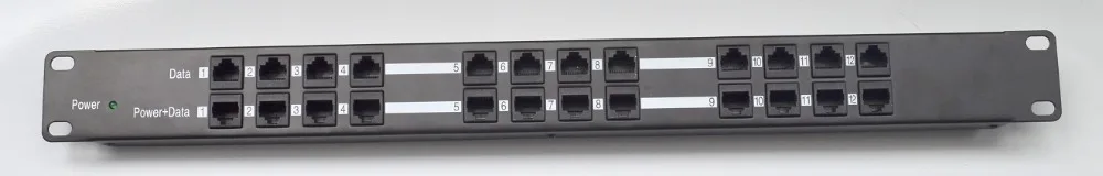Инжектор PoE Power over Ethernet 10/100 с 12 портами 802 3af/пассивные устройства 802.3at блоком