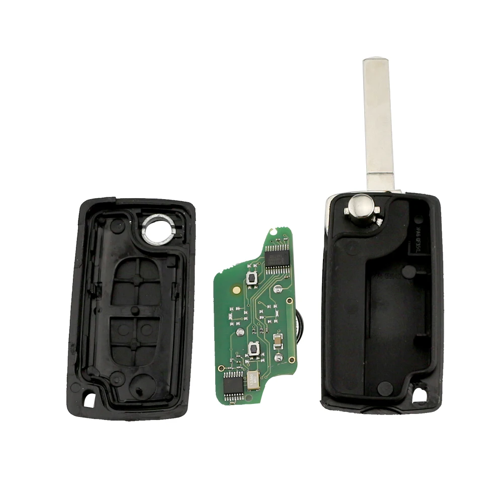 Раскладной ключ YIQIXIN CE0523 для Peugeot 307 3008 308 408 2 кнопки ASK модуль VA2 ID46 PCF7941 чип