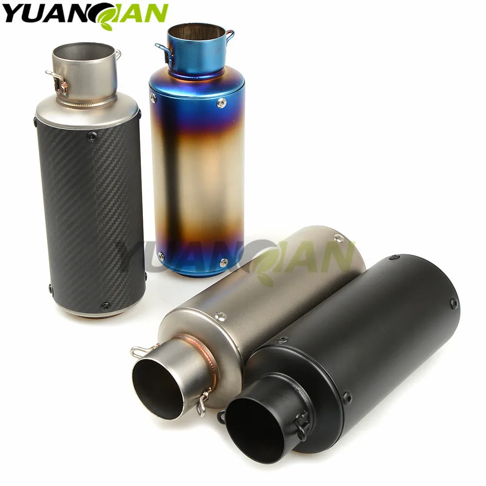 51-61mm Motorcycle Modified Exhaust pipe Muffler scooter For YAMAHA YZF R25 R15 R6 R125 kawasaki z750 Z800 FZ8 FZ1 FZ6R | Автомобили и