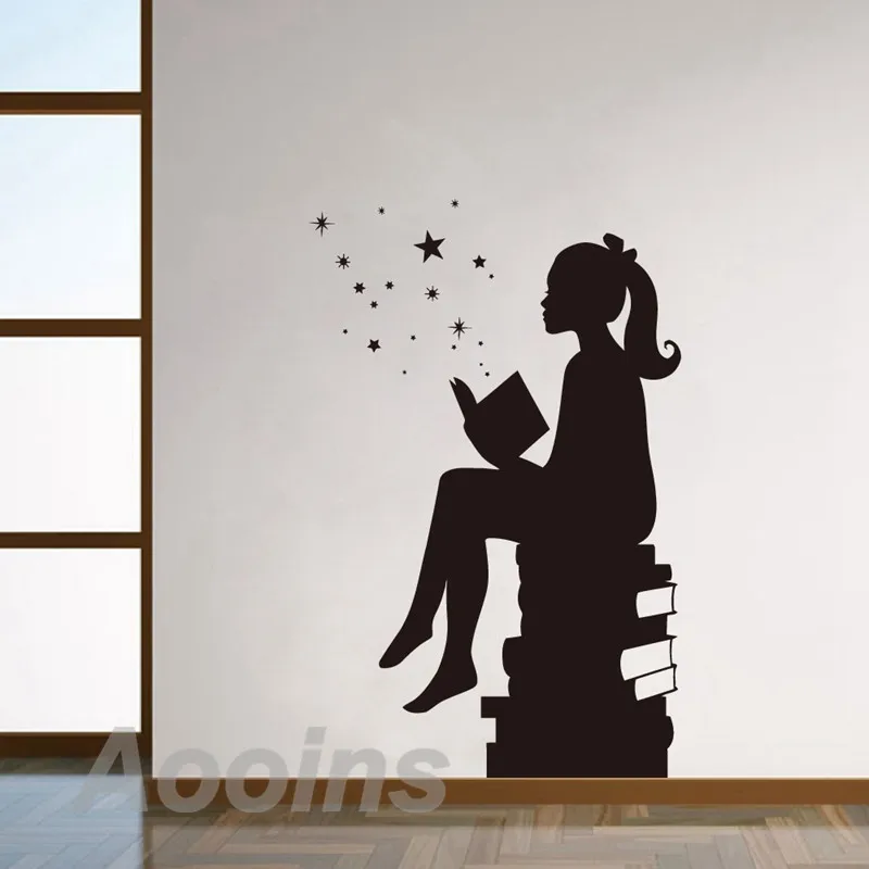 Книги для чтения девочек волшебные настенные художественные наклейки