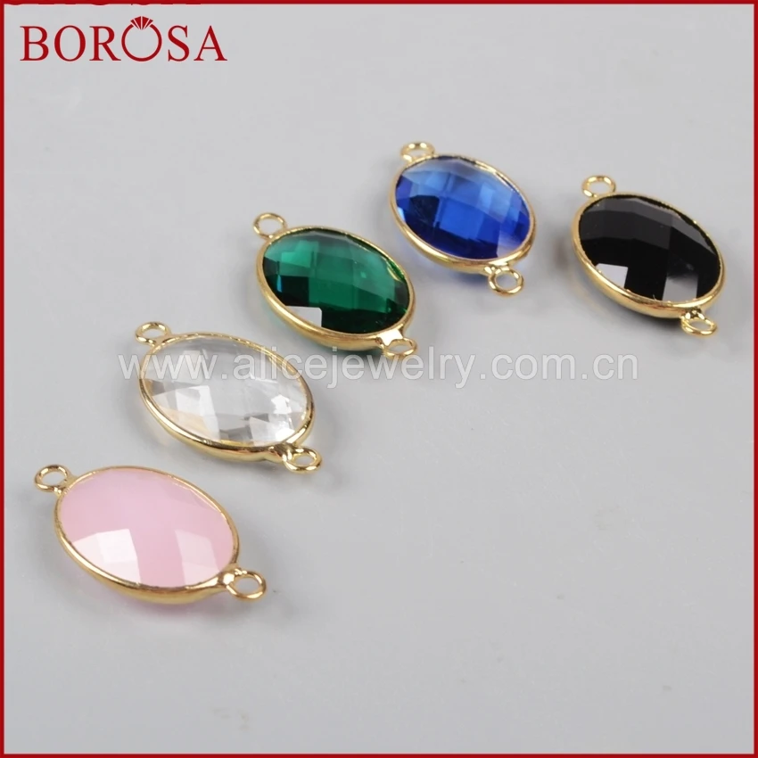 Borosa Druzy ювелирные изделия 20 шт. Multi-камень граненый овальные золото Краевой разъем