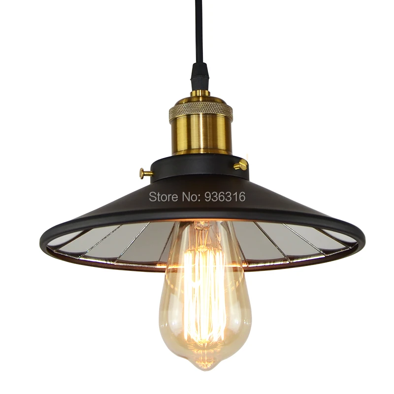Blueking винтаж промышленных отражательное подвесные светильники Лофт железная E27