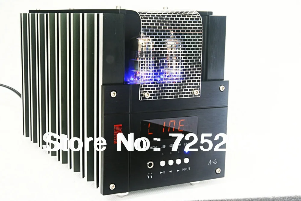 2x38 Вт 6N3T труб как Предварительного усилителя HIFI Гибридный Ламповый Усилитель USB SD